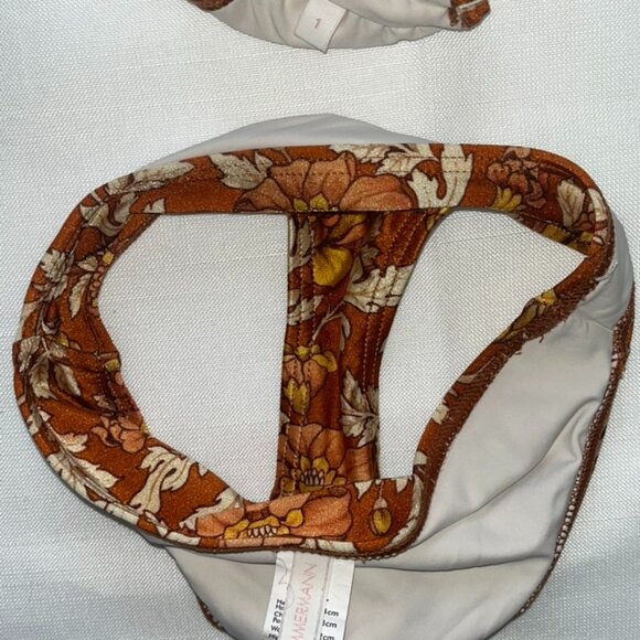 ZIMMERMANN Kids' Andie Frill Two-piece Swimsuit In Orange Size 1 - Picture 5 of 6